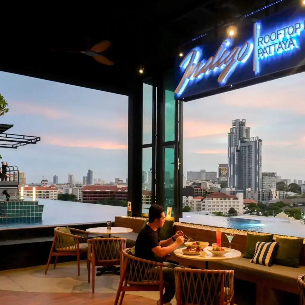 Indigo Rooftop Bar city view