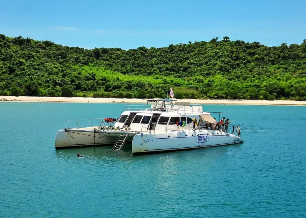catamaran sailing boat, used to visit the islands off pattaya