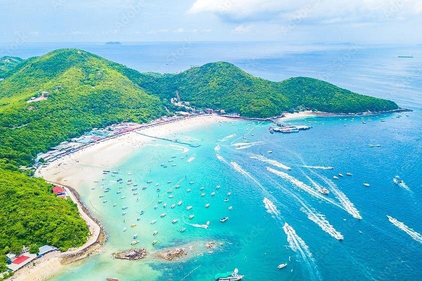 Koh Larn seen from the sky- fun things to do in. pattaya