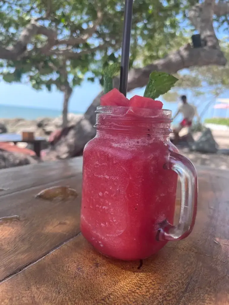a smoothie at the moment in pattaya, a great place to relax
