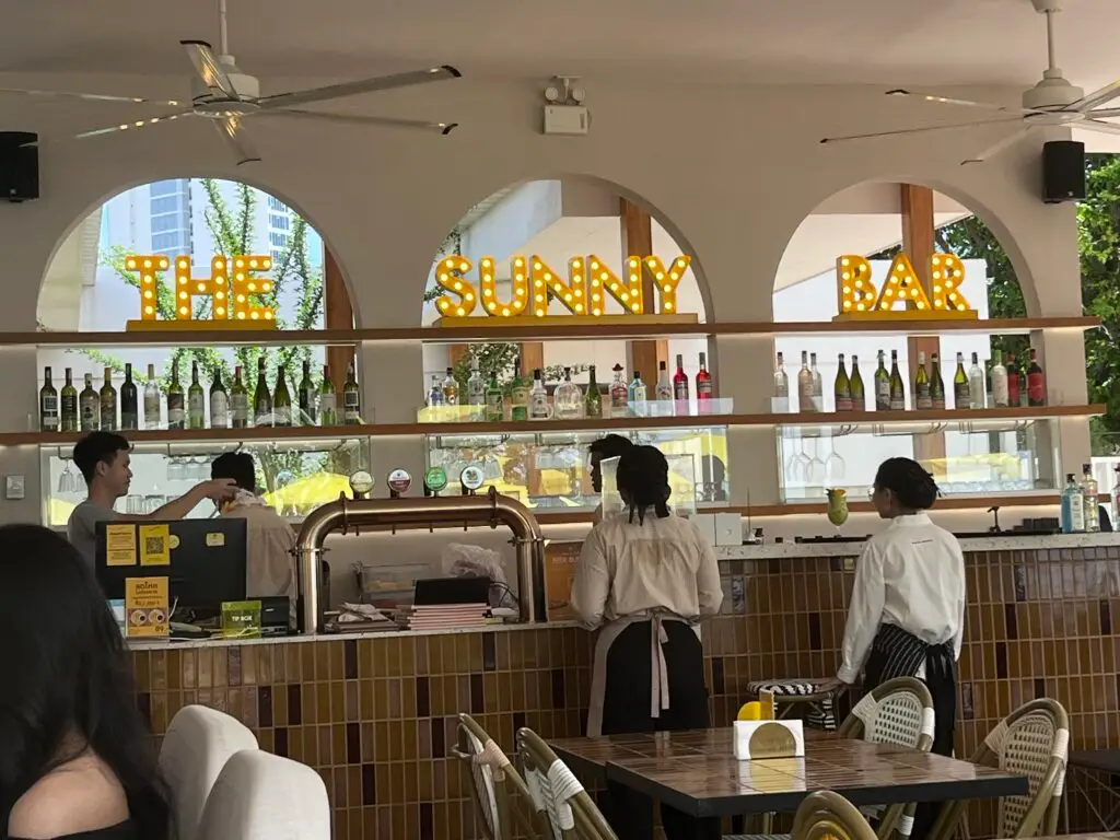 The bar at sunny beach house cafe in pattaya, a top beachside cafe in pattaya