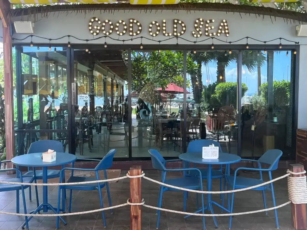 the indoor seating area at the good old sea in pattaya