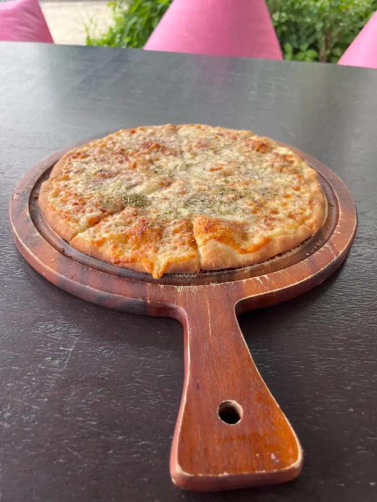 pizza served at la la lake