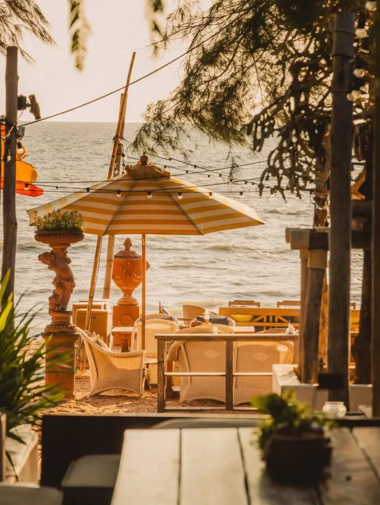 the view of the sea from the glass house in pattaya