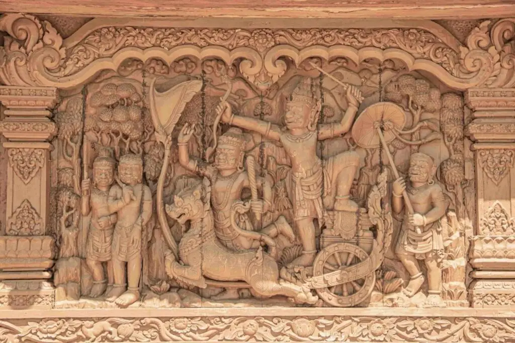 a carving at the sanctuary of truth,