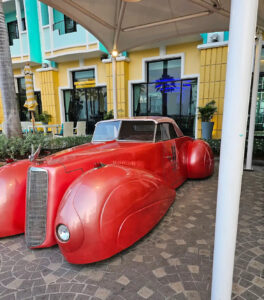 the famous pink Cadillac an iconic symbol of the Cadillac cafe and bar in pattaya